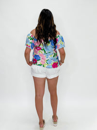 Island Bloom Off-Shoulder Top