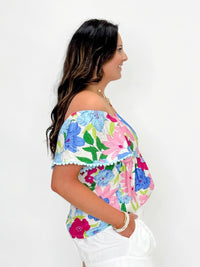 Island Bloom Off-Shoulder Top