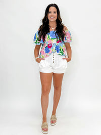 Island Bloom Off-Shoulder Top