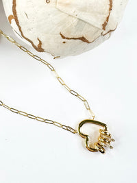 Golden Keepsake Heart Necklace