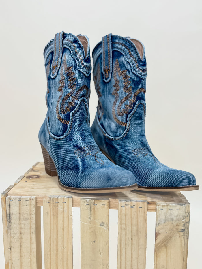 Denim Cowgirl Boots