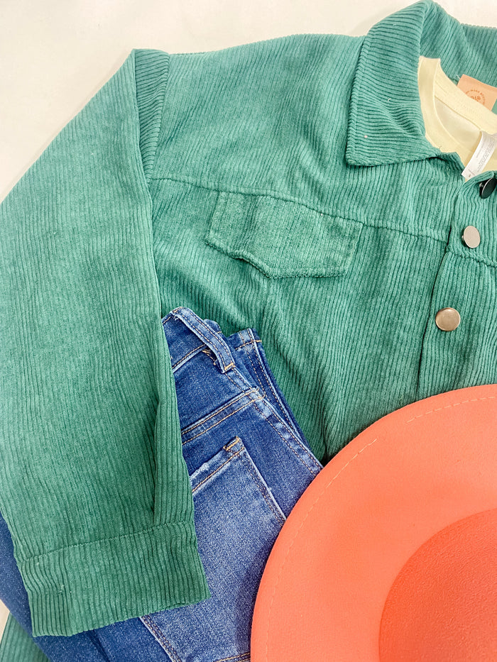 Green Corduroy Christmas Jacket