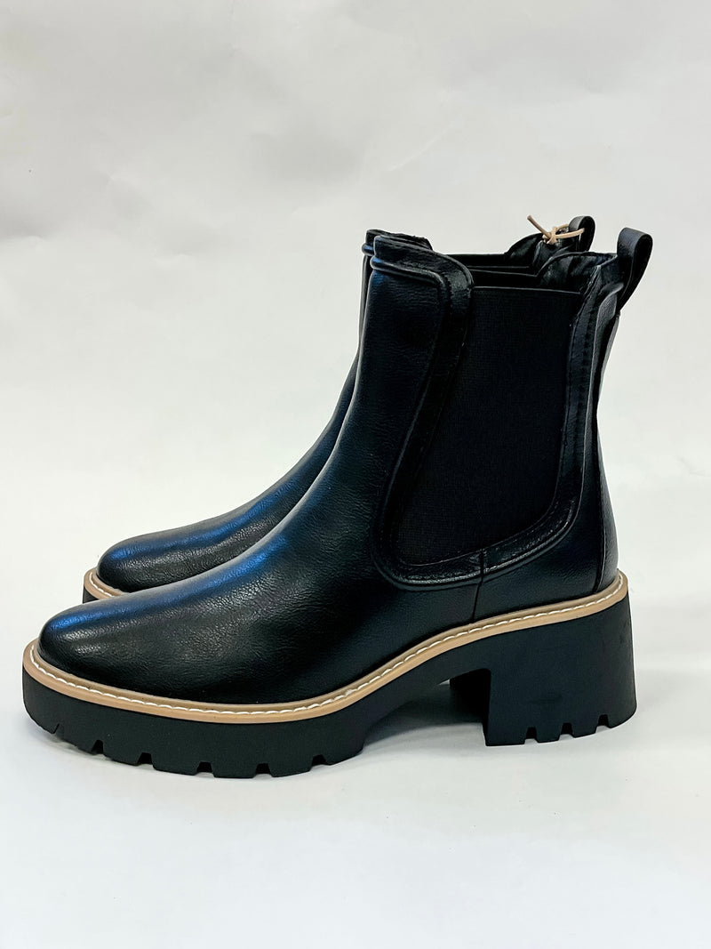 Black Chelsea Lug Boots