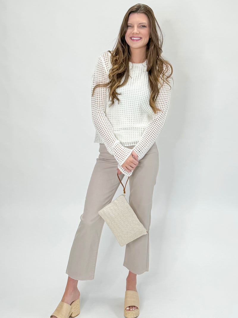 Sun Lovin’ Sweetie Crochet Sweater - Ivory