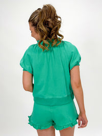 Spring Blossom Ruffle Skort Two Piece Set