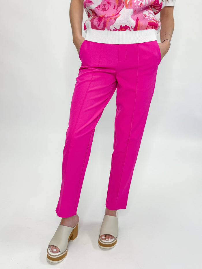 Bright Fuchsia Front Pleat Pants