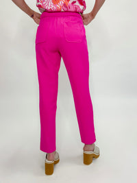 Bright Fuchsia Front Pleat Pants