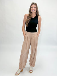 High Waist Trouser In Khaki