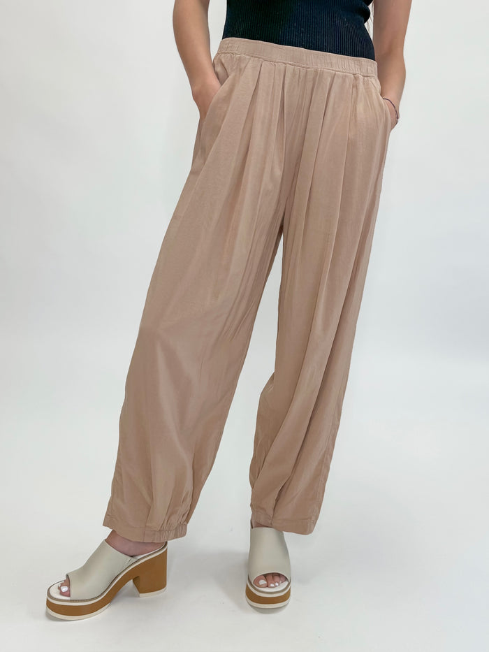 High Waist Trouser In Khaki