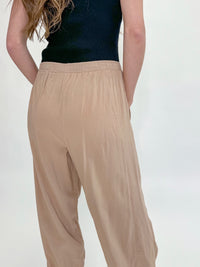High Waist Trouser In Khaki