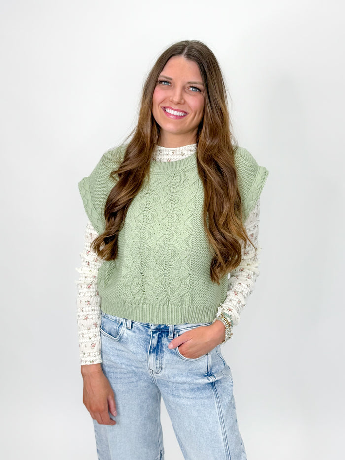 Matcha Cable Luxe Vest