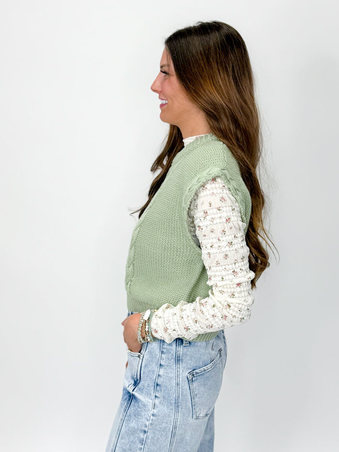 Matcha Cable Luxe Vest