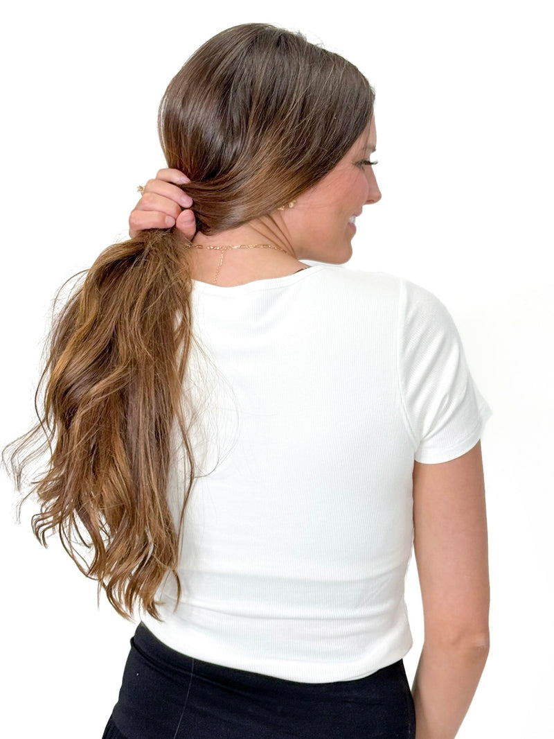 Everyday Essential Ribbed Scoop Neck Tee