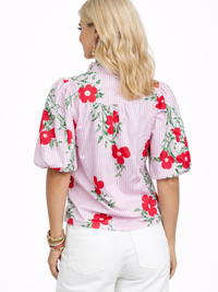 Wild Poppy Ruffle Top