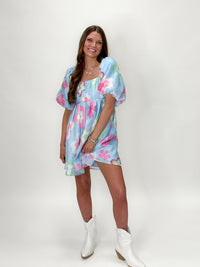 Bluebell Bloom Bubble Sleeve Dress