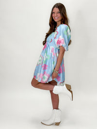 Bluebell Bloom Bubble Sleeve Dress