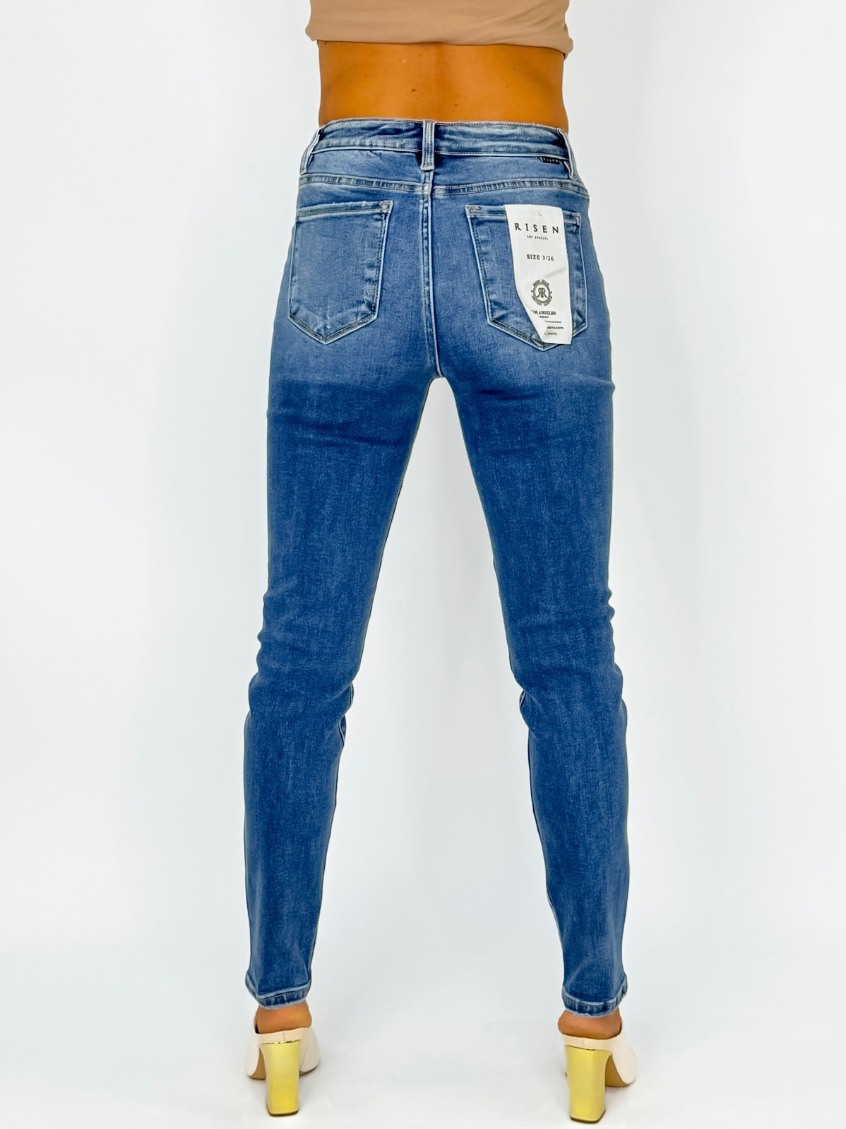 Risen Dark Wash Skinny Jeans
