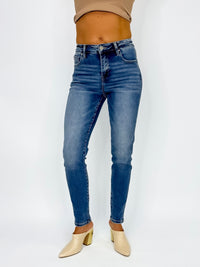 Risen Dark Wash Skinny Jeans