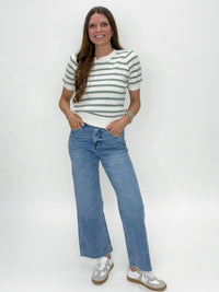 Meadow Breeze Striped Sweater Top