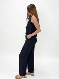 Coastal Cool Linen Set Black