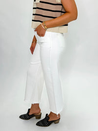 Risen High-Rise Wide Leg Crop Jeans-CREAM
