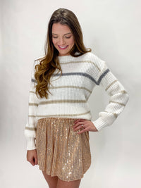 Champagne Sequin Shorts