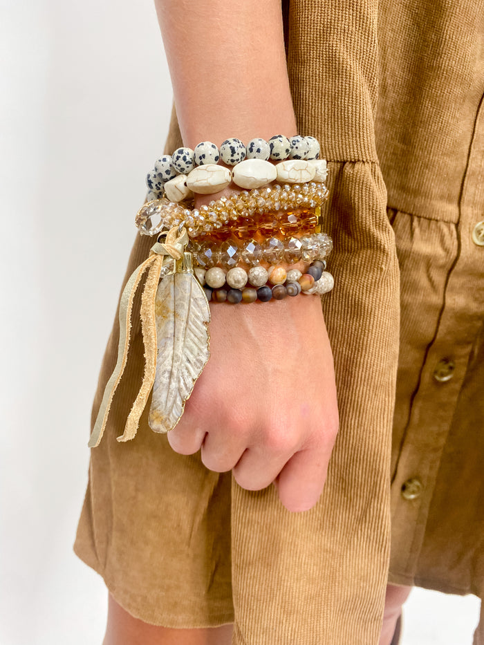 Rodeo Cowgirl Bracelet Set Feather