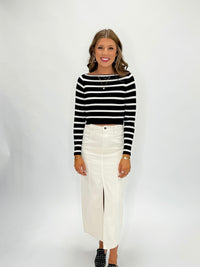 Striped Harmony Fitted Top
