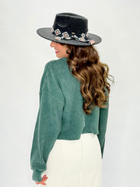 Evergreen Ash Thermal Crop Top