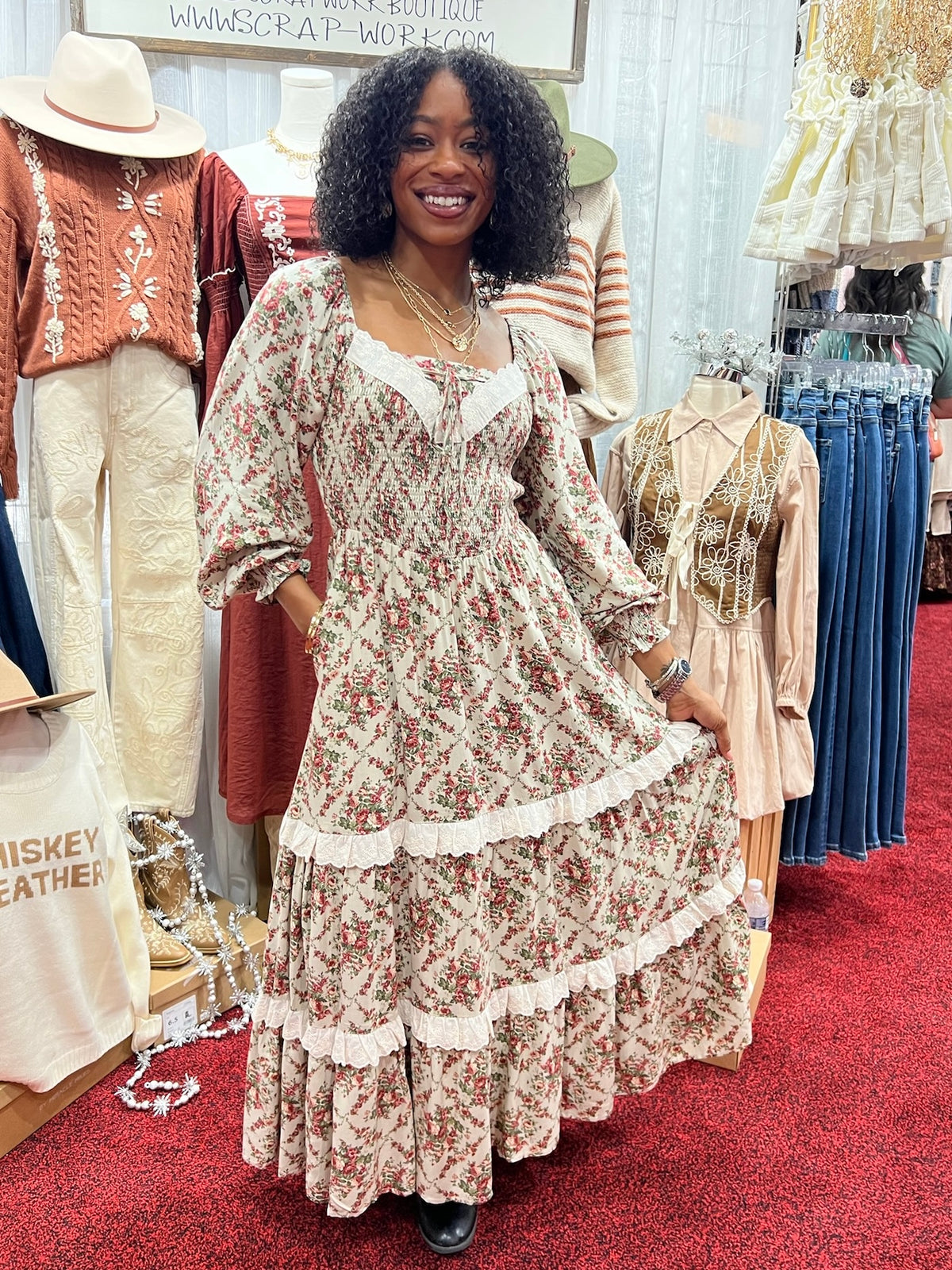 Southern Sage Bloom Maxi Dress