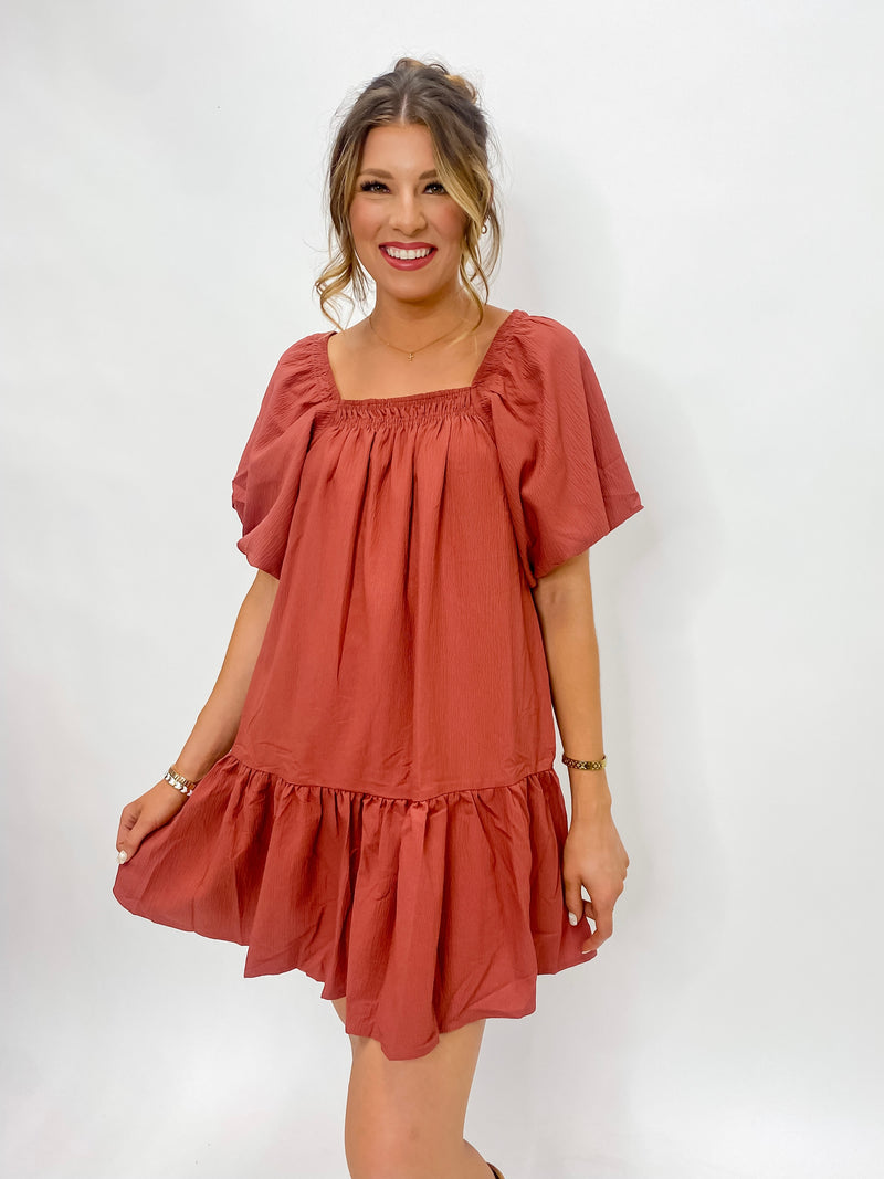 Terracotta Tiered Dress