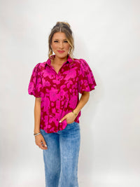 Sweetest Thoughts Padded Button Front Blouse