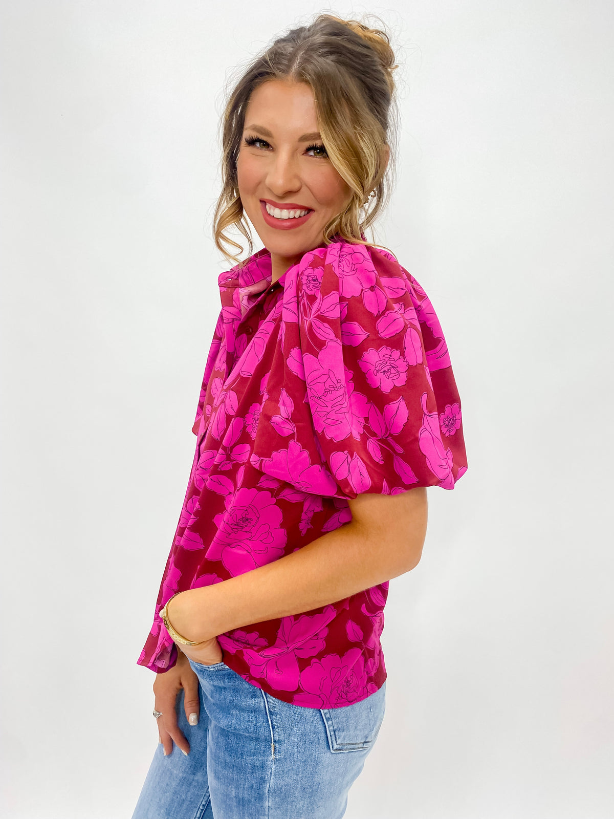 Sweetest Thoughts Button Front Blouse