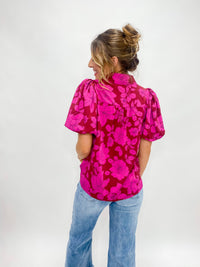 Sweetest Thoughts Padded Button Front Blouse