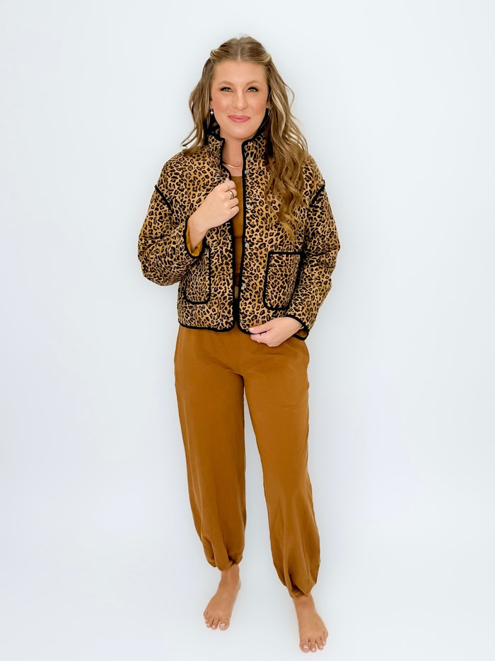 Wild Side Quilted Leopard Jacket