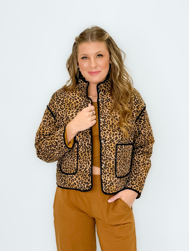 Wild Side Quilted Leopard Jacket