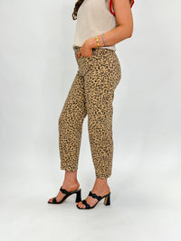 Risen Leopard Barrel Jeans