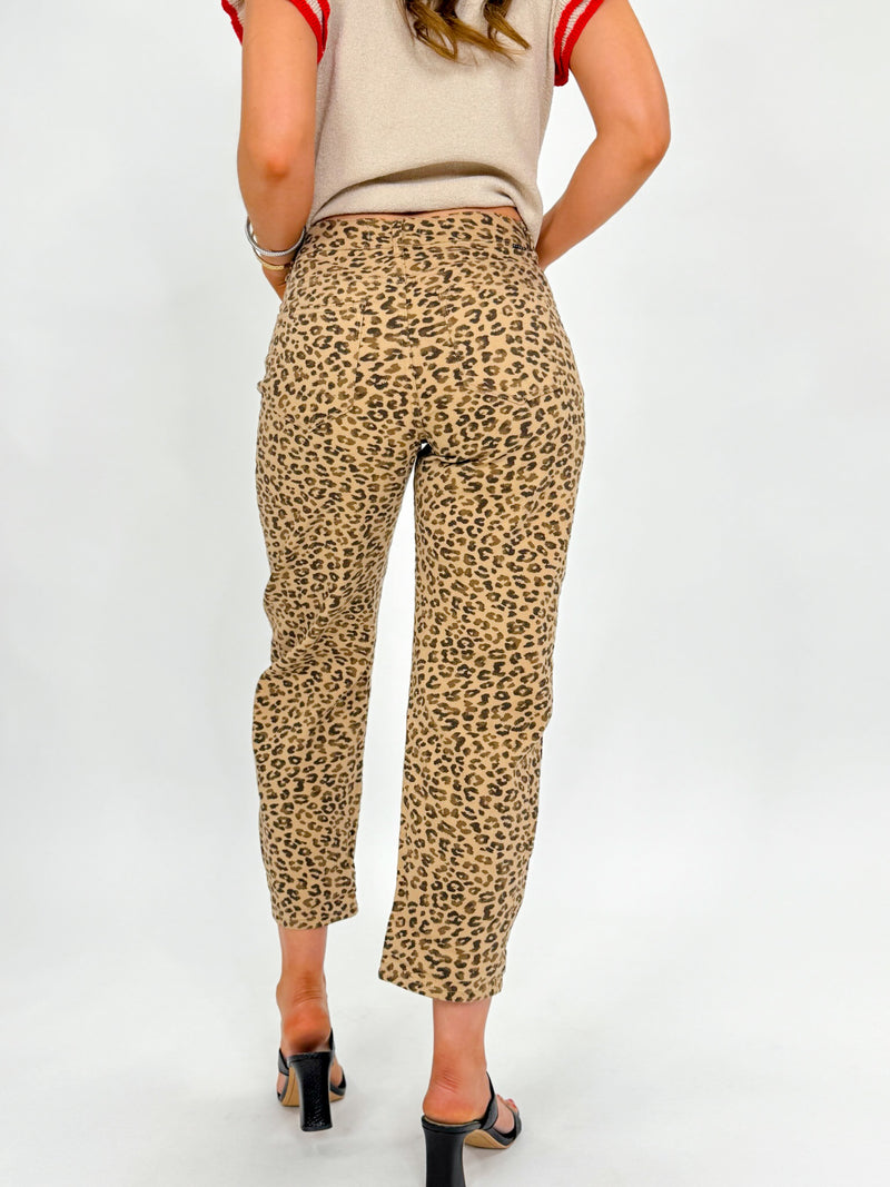 Risen Leopard Barrel Jeans