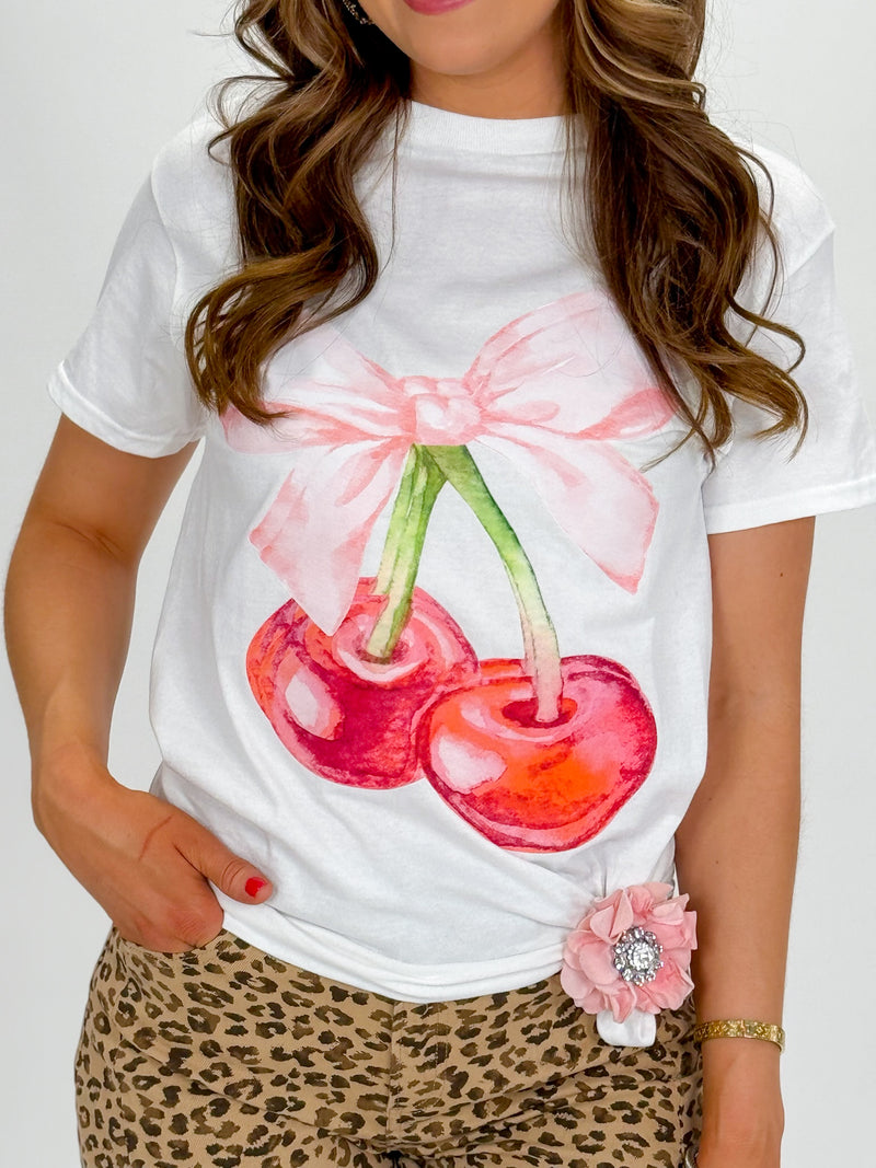 Cherry Sweet Bow Graphic Tee