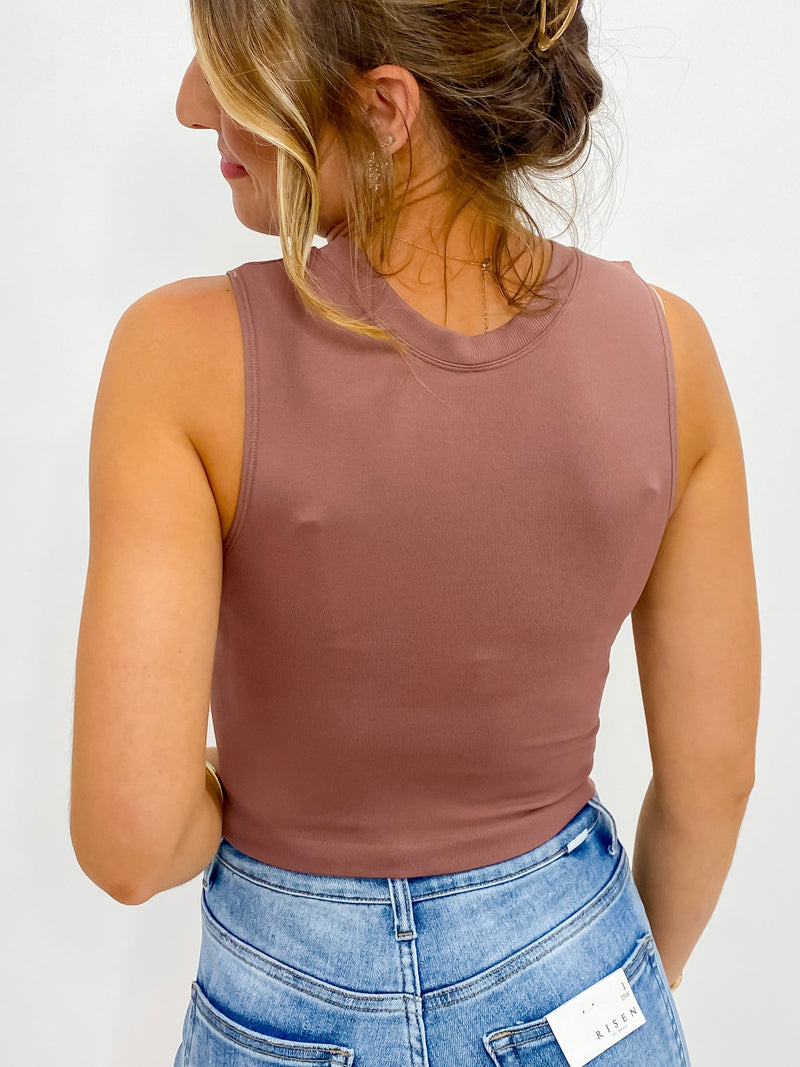 Girl On The Go Basic Tank - Dusty Rose