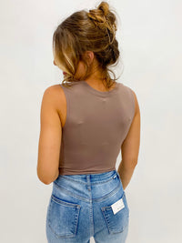 Girl On The Go Basic Tank - Mocha