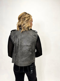 The Rebel Edge Faux Leather Vest