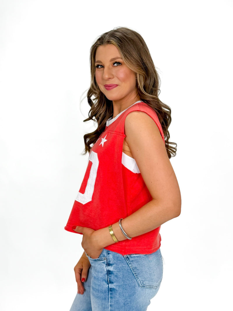 Sideline Spirit Mineral Crop Tank
