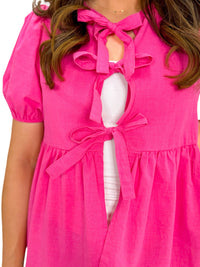 Fuchsia Darling Bow Top