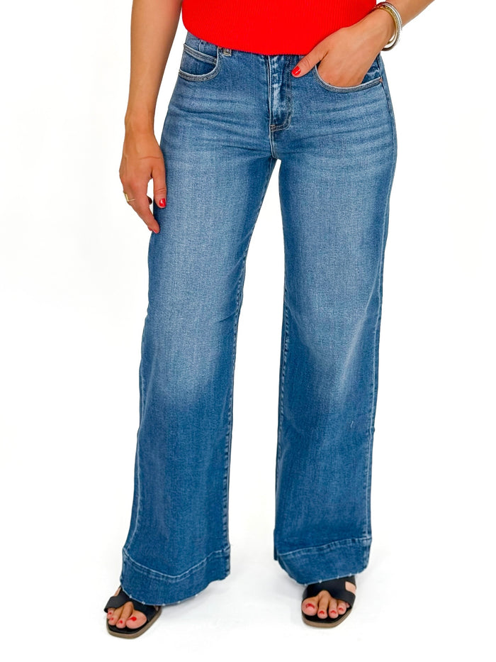 Risen High Rise Wide Seam Dark Wash Jeans