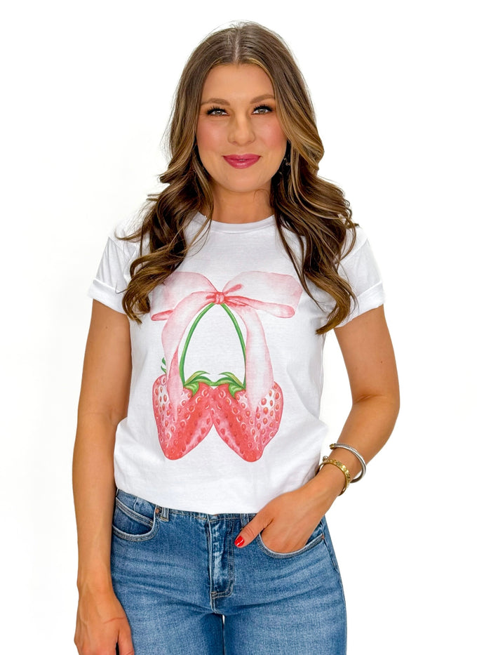 Strawberry Sweet Bow Tee
