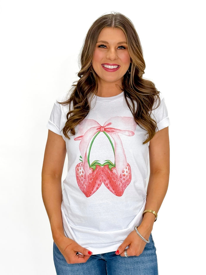 Strawberry Sweet Bow Tee