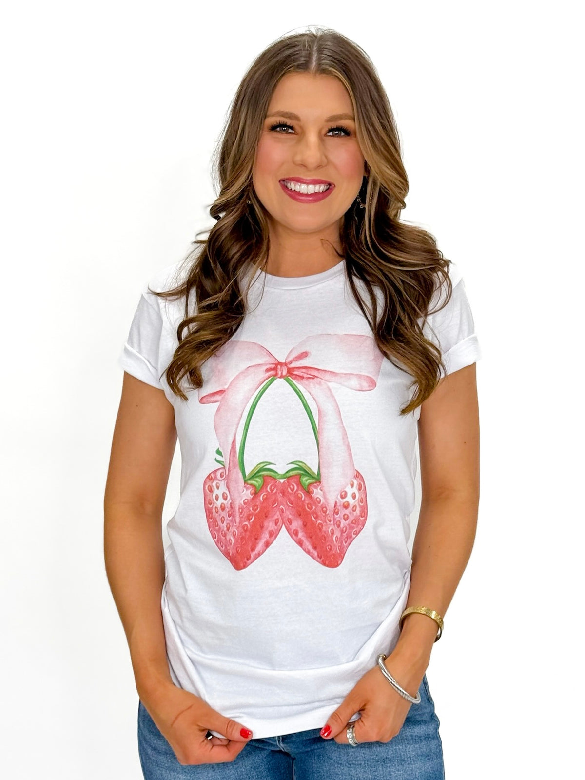 Strawberry Sweet Bow Tee