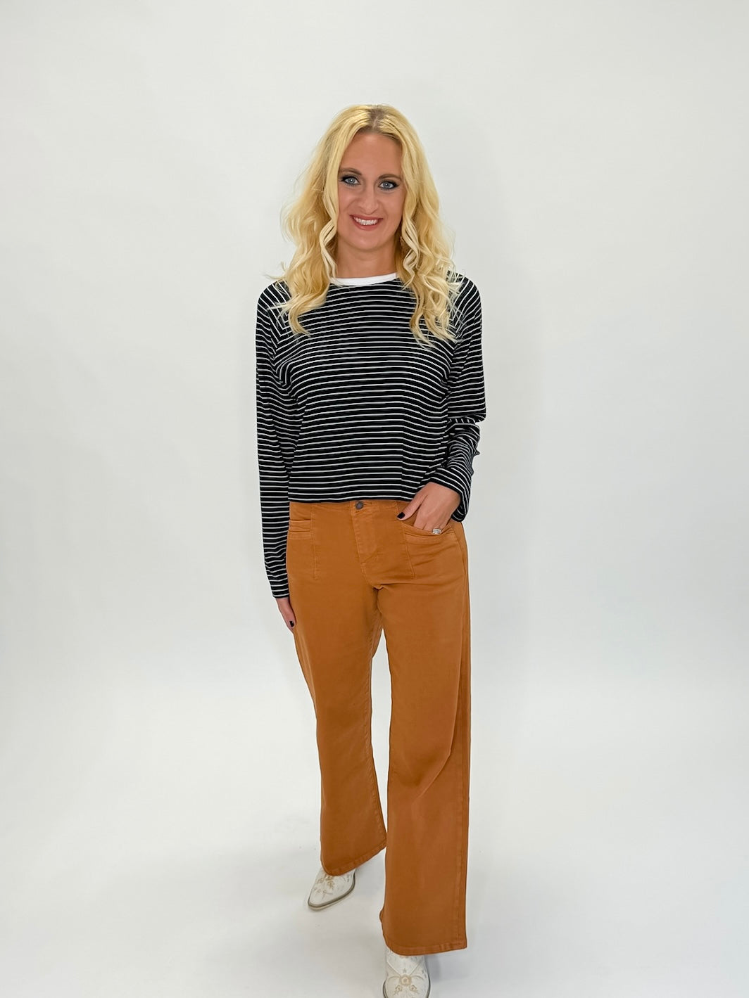 Stripes Of Elegance Top