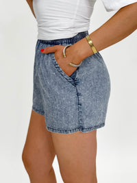 Stone Wash Sparkle Shorts